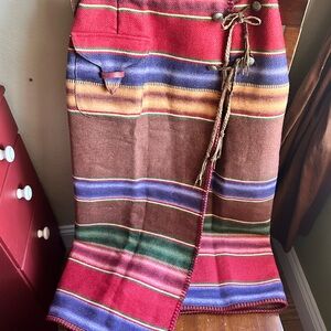 Perfect Vintage Serape Wrap Skirt